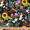 Woodstock Hippie Floral Fabric