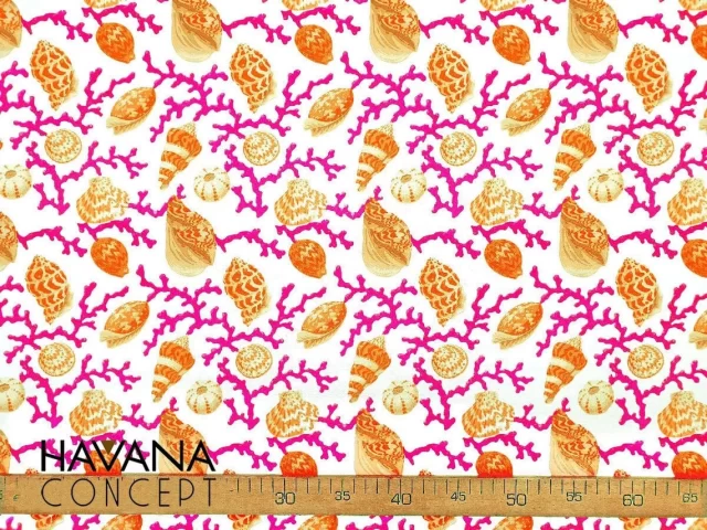 Seashells and Corals Fabric