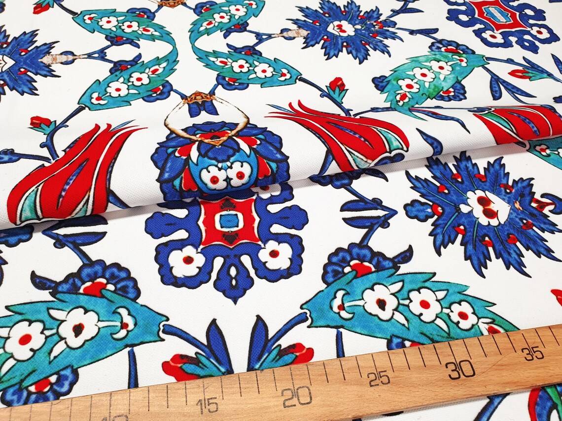 Turkish Ottoman Tulip Flower Fabric