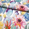 Floral Cactus Print Upholstery Fabric by the Yard