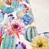 Floral Cactus Print Upholstery Fabric by the Yard