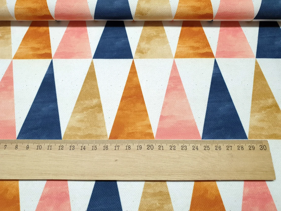 Scandinavian Triangles Fabric by the Yard