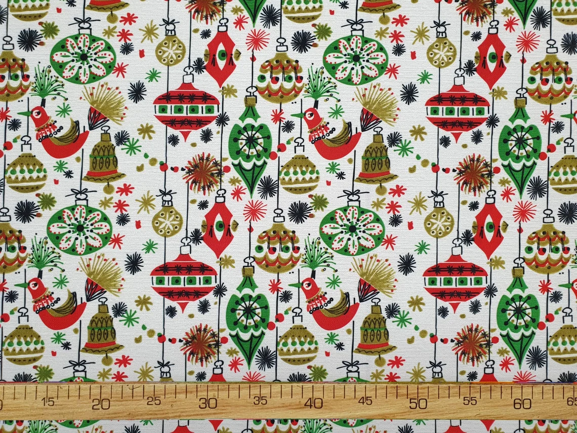 Christmas Tree Ornaments Fabric