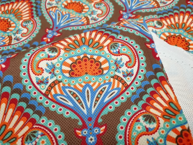 Oriental Damask Print Fabric