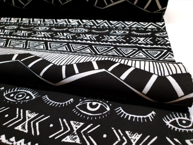 Black Aztec Navajo Print Fabric by the Yard