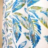 Blue Watercolor Leaves Fabric