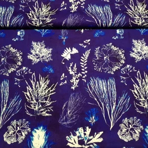 Indigo Coral Reef Fabric