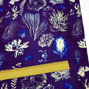 Indigo Coral Reef Fabric - Nautical Fabric by the Yard