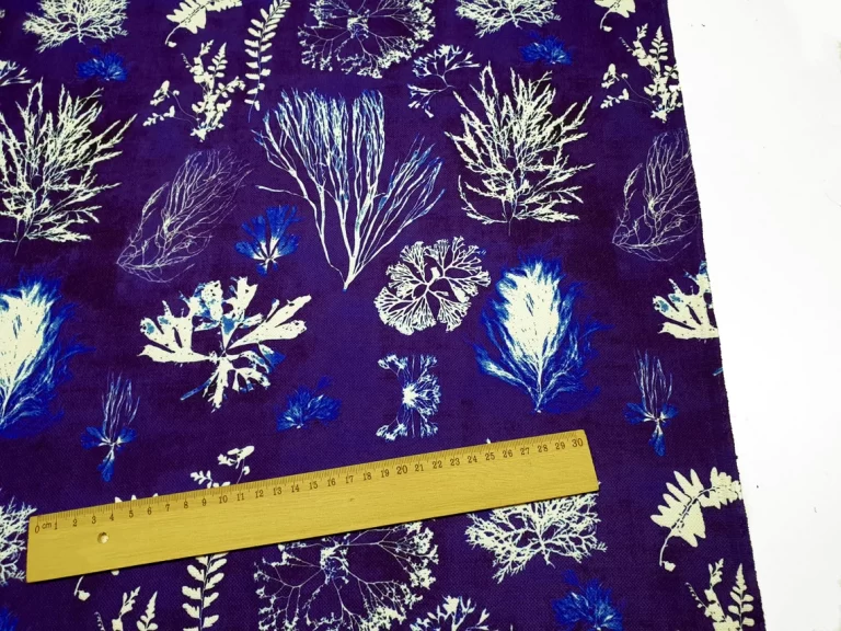 Indigo Coral Reef Fabric - Nautical Fabric by the Yard