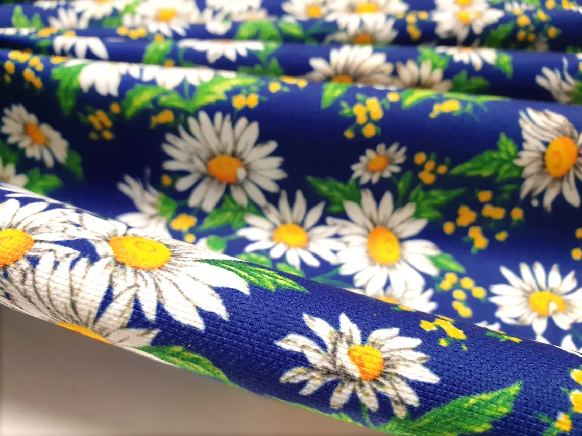 Daisy Flowers Upholstery Fabric by the Yard