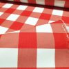 Red and White Gingham Fabric