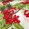 Christmas Holly Berry Fabric - Watercolor Holly Leaves