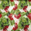 Christmas Holly Berry Fabric - Watercolor Holly Leaves