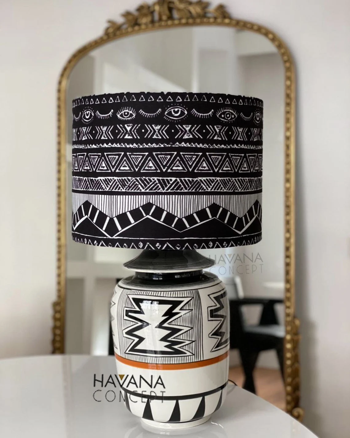 Black Aztec Navajo Print Fabric by the Yard