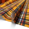 Orange Plaid Upholstery Fabric - Tartan Print