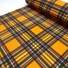 Orange Plaid Tartan Fabric