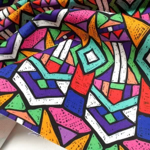 Boho Tribal Aztec Fabric - Colorful Ornamental