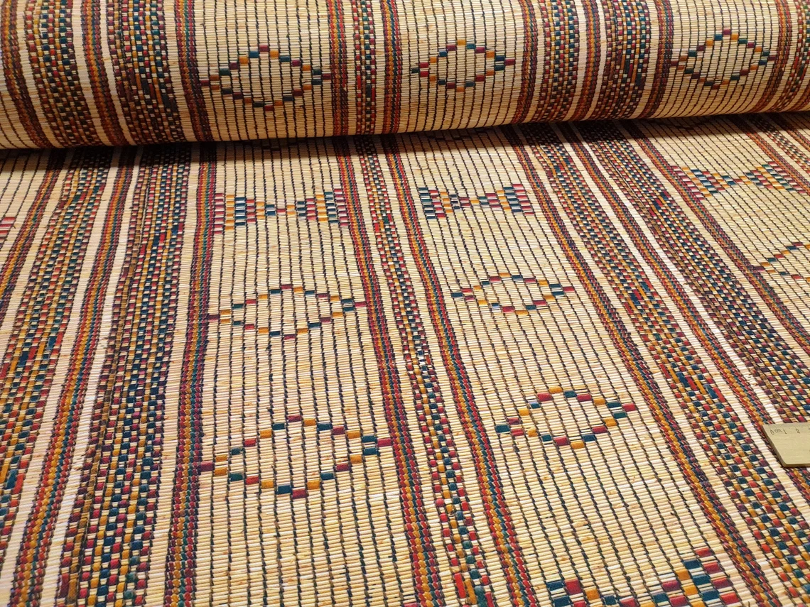 Bohemian Wicker Kilim Fabric by the Yard