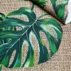 Green Monstera Leaves Fabric