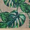 Green Monstera Leaves Fabric