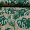Green Monstera Leaves Fabric