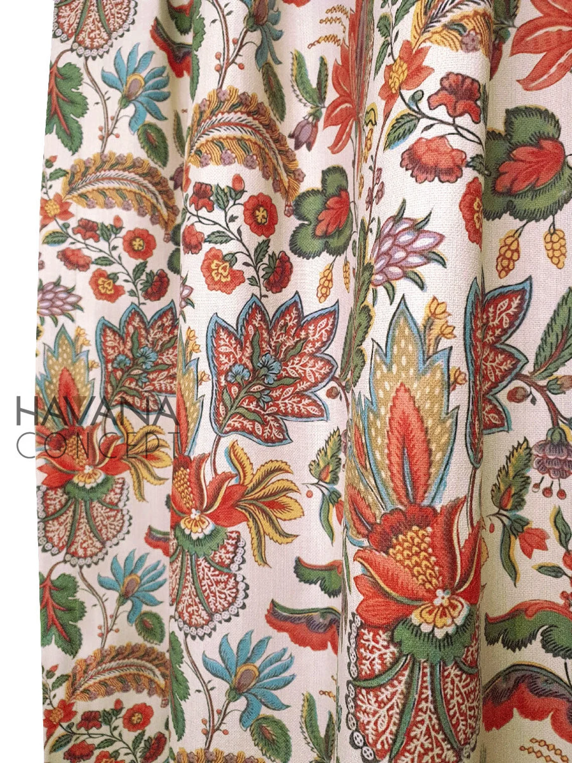 Vintage Floral Print Fabric