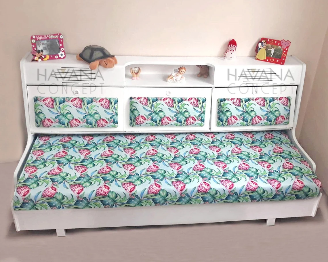 African Protea Flowers Print Fabric