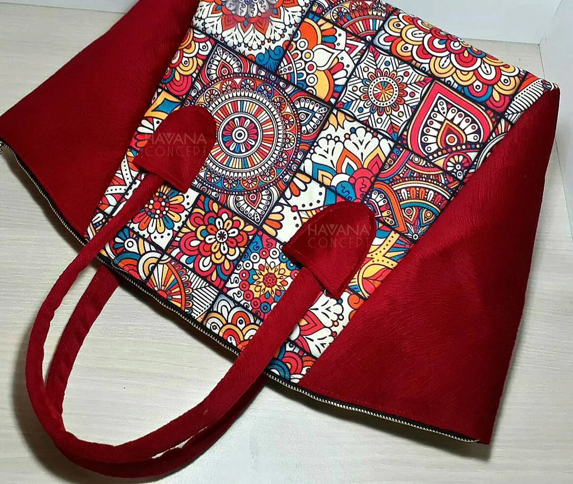 Ethnic Mandala Flowers Fabric