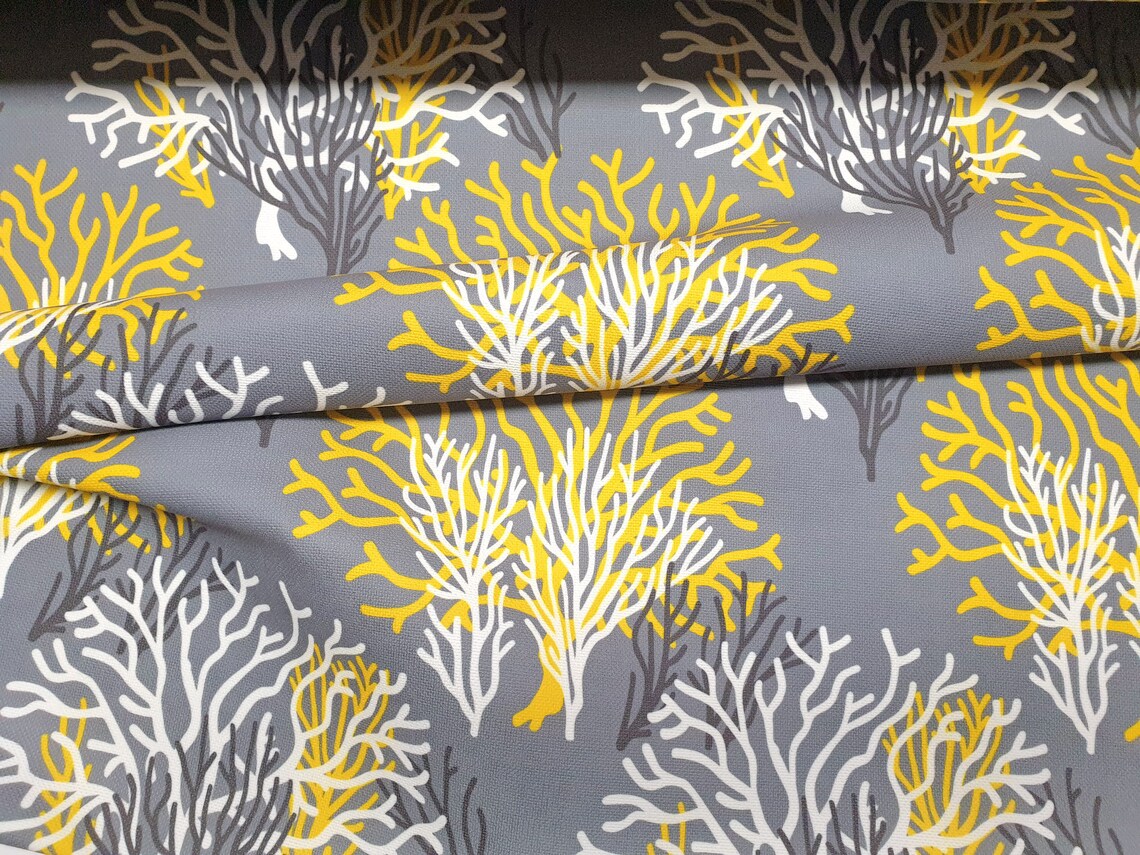 Yellow Coral Reef Fabric