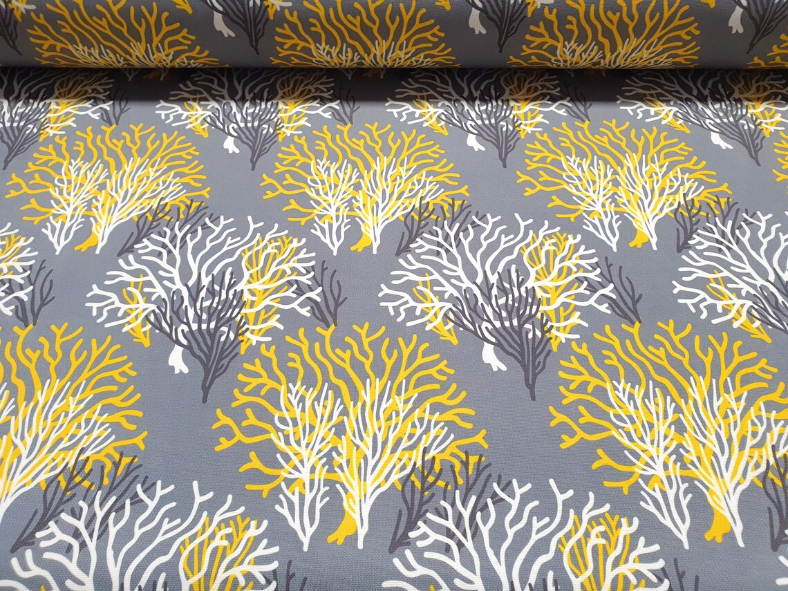 Yellow Coral Reef Fabric