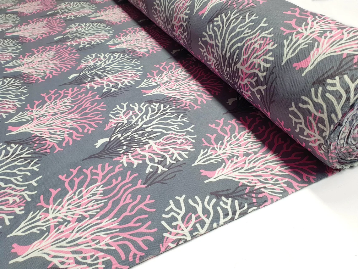 Pink Coral Reef Fabric