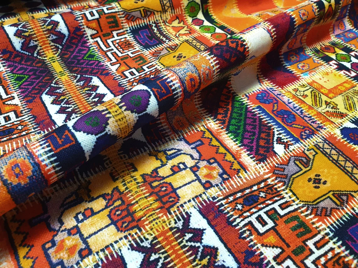 Anatolian Kilim Print Fabric