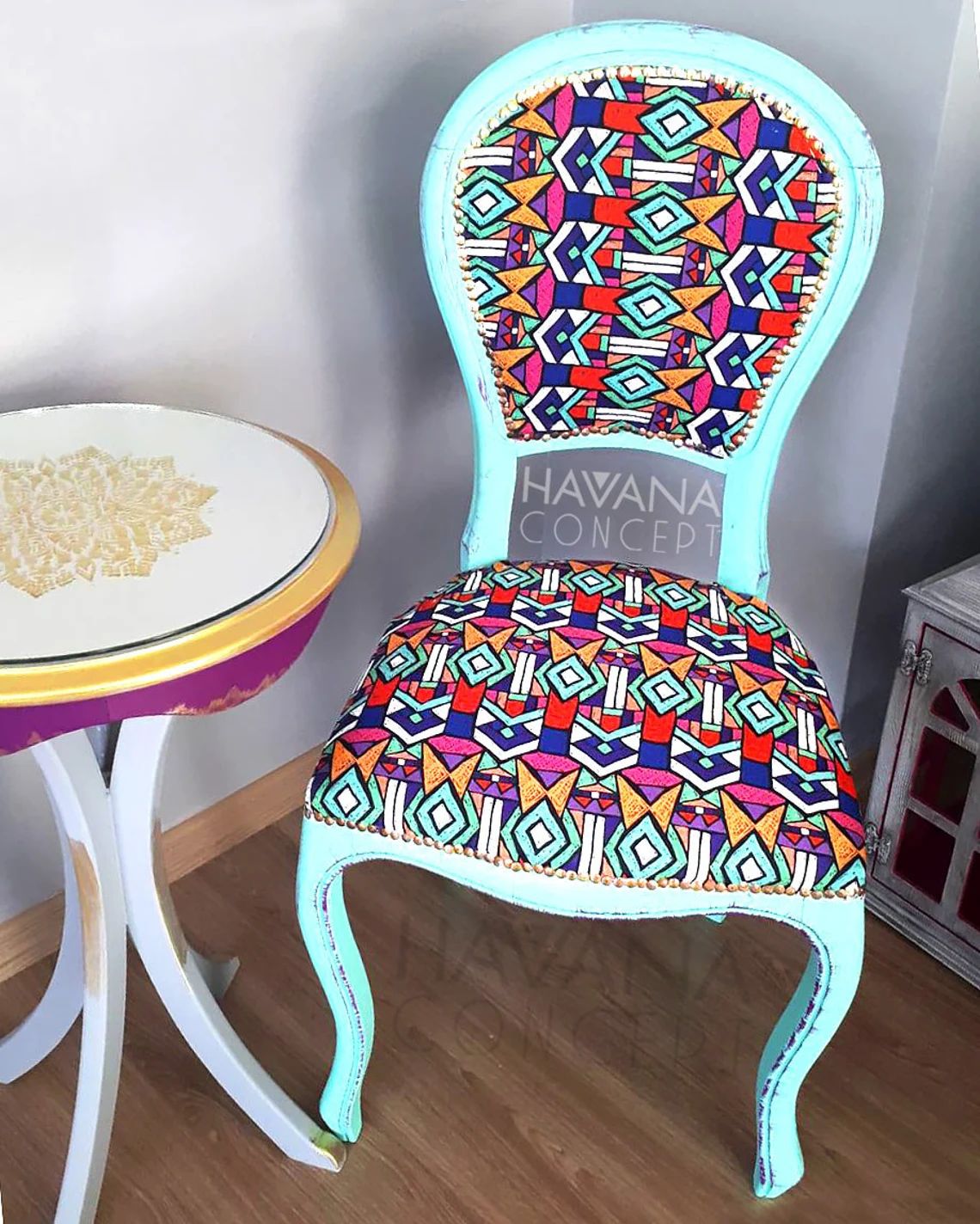 Boho Tribal Aztec Fabric - Colorful Ornamental