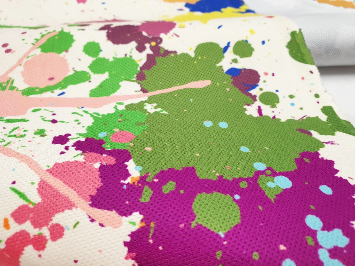 Bohemian Rainbow Splatter Fabric by the Yard