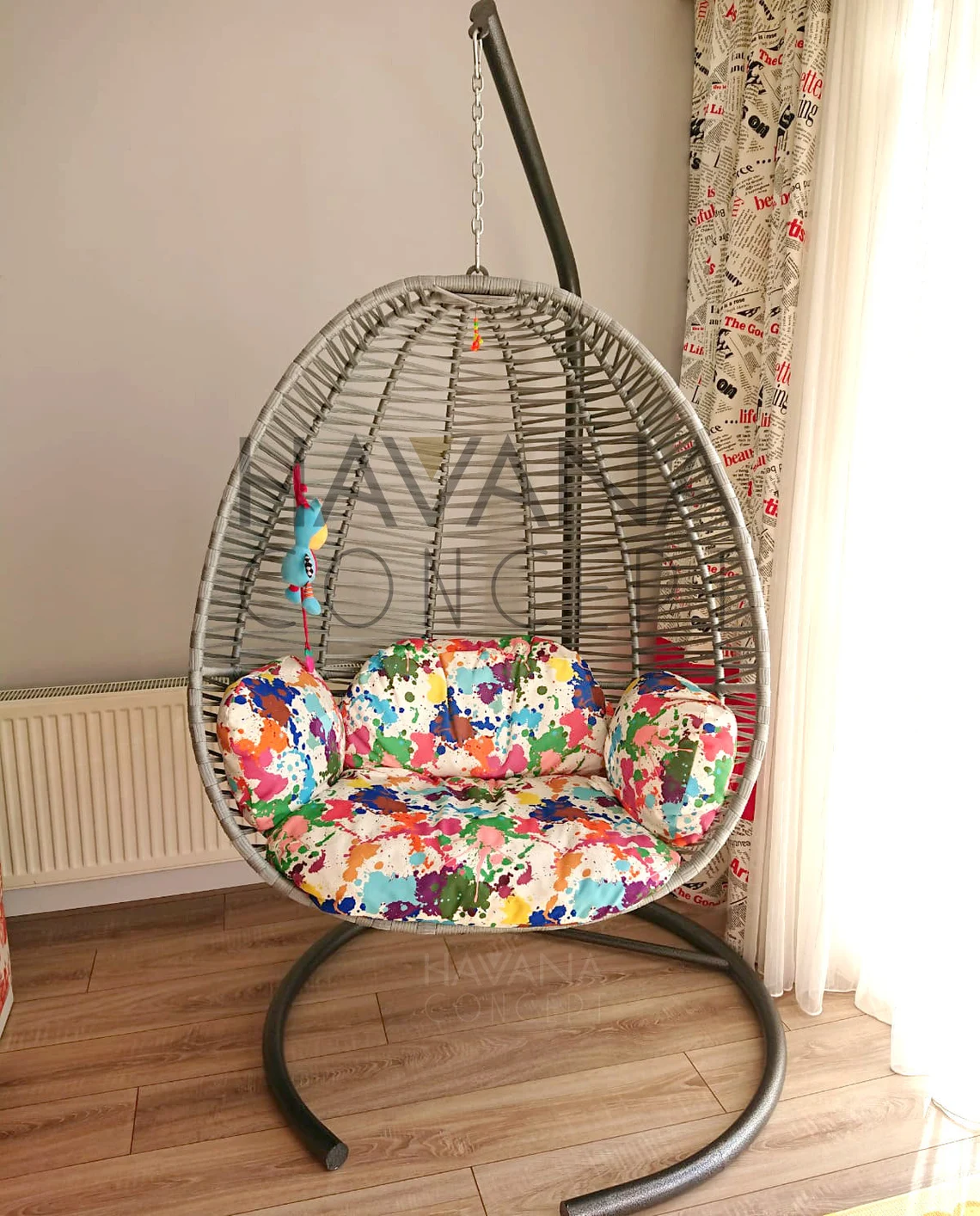 Bohemian Rainbow Splatter Fabric by the Yard