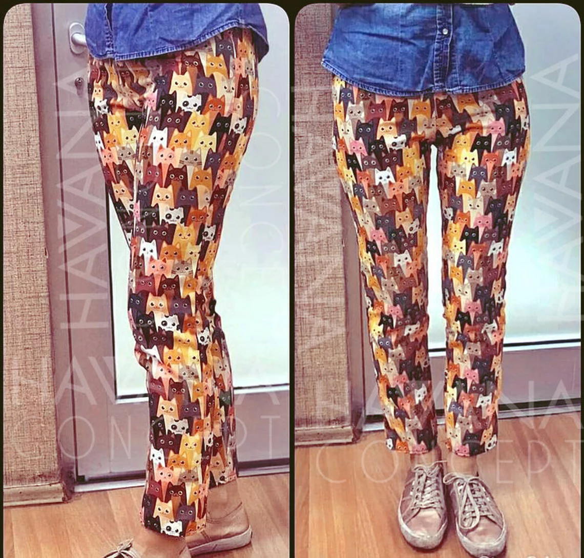 Packed Cats Fabric by the Yard