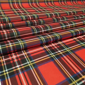 Red Tartan Plaid Fabric