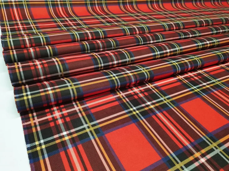 Red Tartan Plaid Fabric