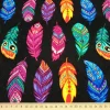 Boho Tribal Feathers Fabric