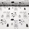 Scandinavian Bear and Trees Fabric