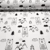 Scandinavian Bear and Trees Fabric