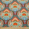Brown Damask Medallion Fabric