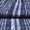 Indigo Blue Batik Stripe Print Fabric