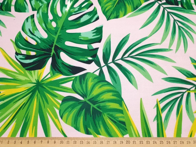 Tropical Jungle Leaves Fabric