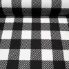 Black White Gingham Fabric