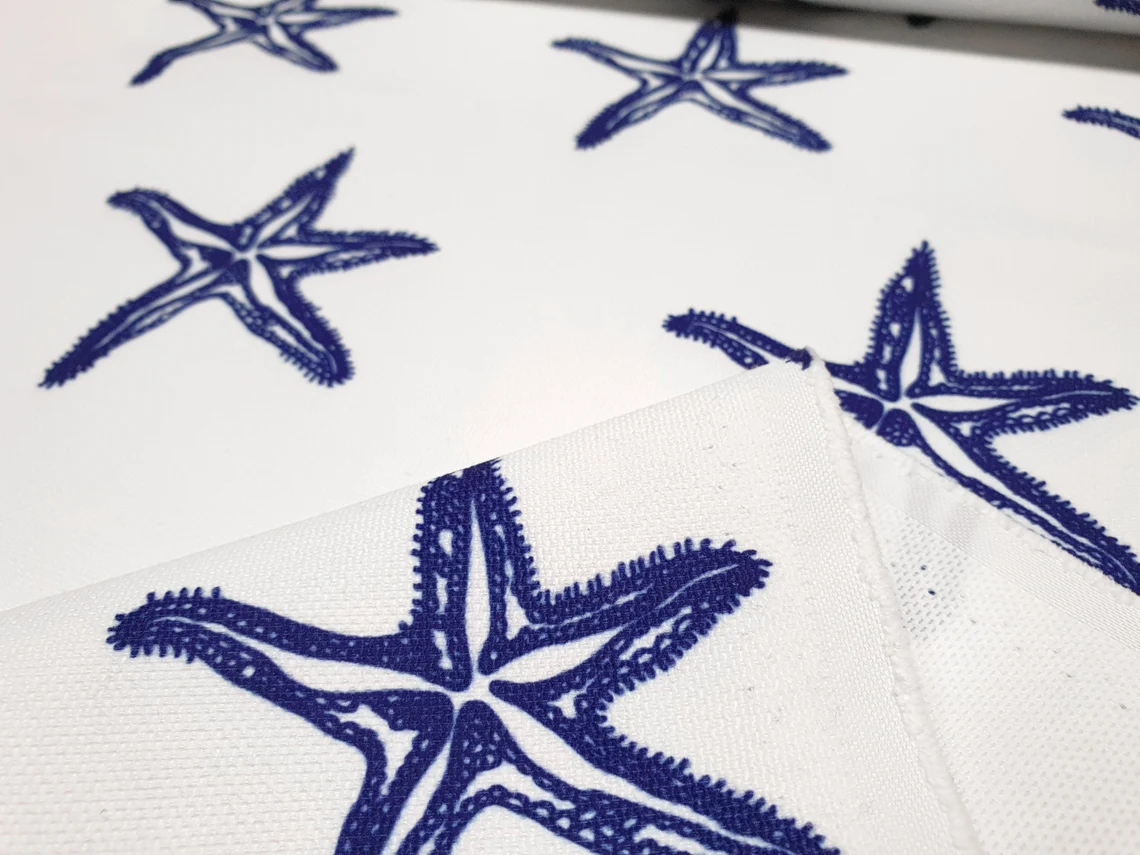 Nautical Navy Starfish Fabric