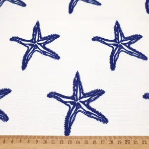 Nautical Navy Starfish Fabric