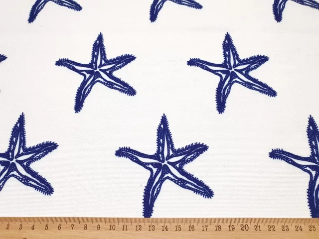 Nautical Navy Starfish Fabric