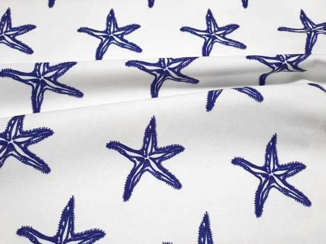Nautical Navy Starfish Fabric