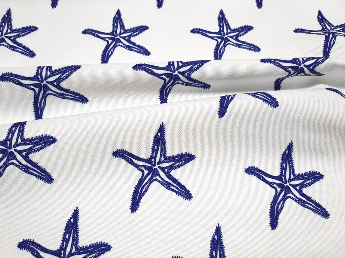 Nautical Navy Starfish Fabric